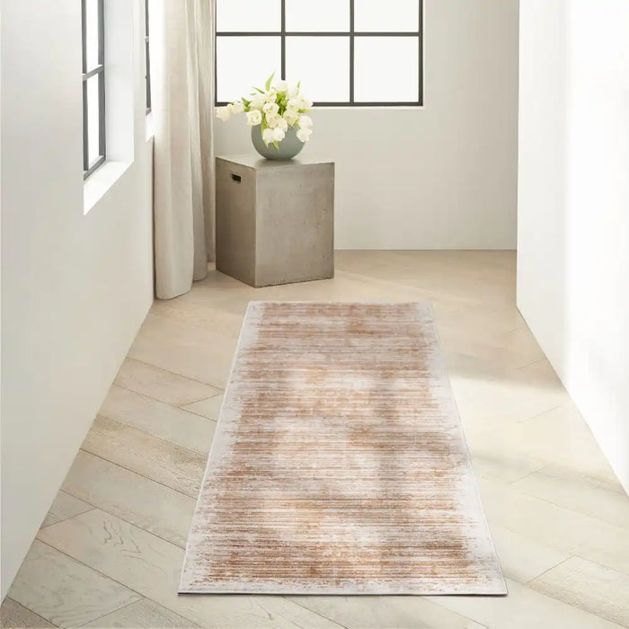 Calvin Klein ck024 irradiant irr03 rose gold Yellow, Orange Living Room Geometric Rug.
