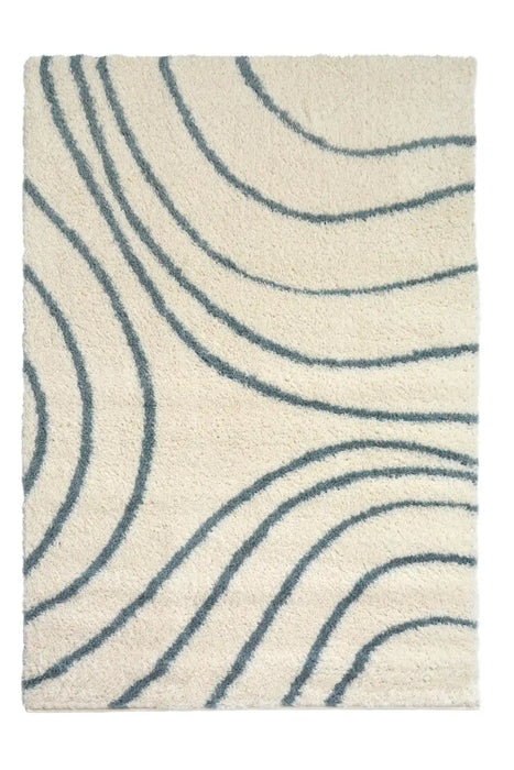 Homemaker snug melrose iso blue Blue, Ivory Living Room Geometric Rug.