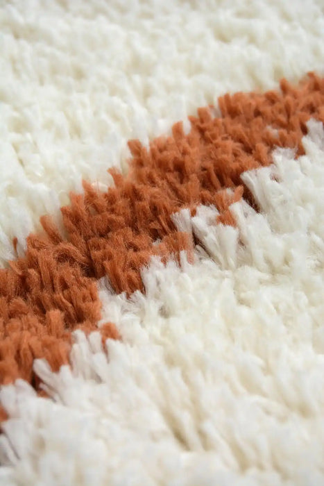 Homemaker snug melrose iso terra Ivory, Orange Living Room Geometric Rug.