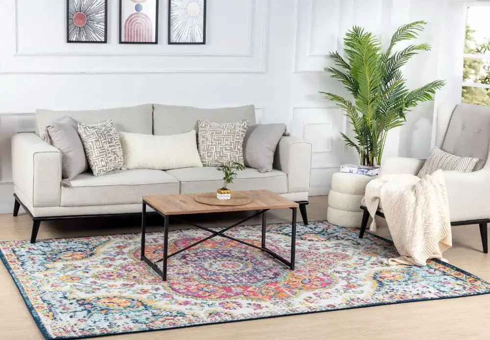 Surya elz julia 2335 multicolored Multicoloured Living Room Geometric Rug.