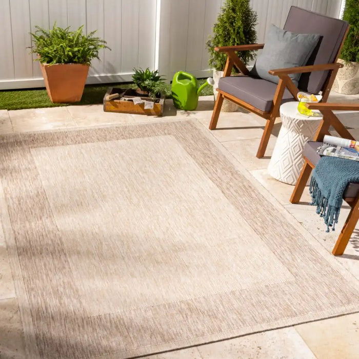 Surya trg layla 2365 brown Beige Outdoor Flat Weave Rug.