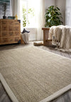 Origins origins sisal light beige with sand borde Beige Living Room Natural Fibre Rug.