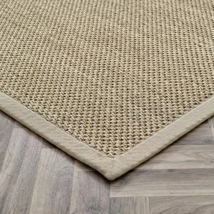 Origins origins sisal light beige with sand borde Beige Living Room Natural Fibre Rug.