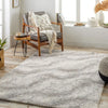 Surya marina marina 2306 grey Grey Living Room Shaggy Rug.