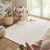 Concept Looms maze maz101 ivory Ivory Living Room Geometric Rug.