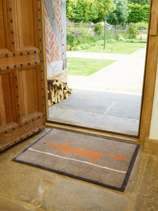 Turtle Mat scion mr fox brown Beige, Orange Kitchen  Washable Rug.