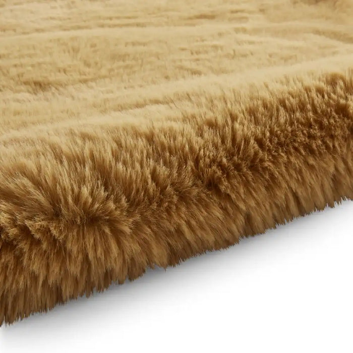 Think Rugs super teddy sheepskin mustard Yellow Living Room Shaggy Rug.