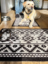 My Mats nylon indoor my tribal Black, Ivory Kitchen  Washable Rug.