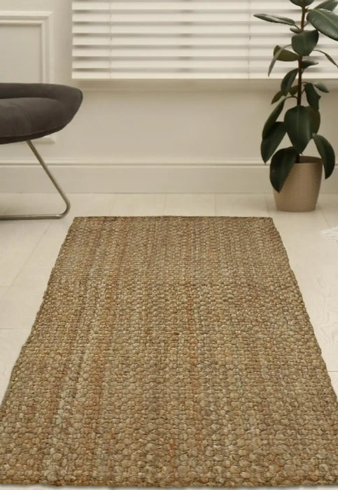 Homemaker indian jute natural Brown, Beige Living Room Natural Fibre Rug.