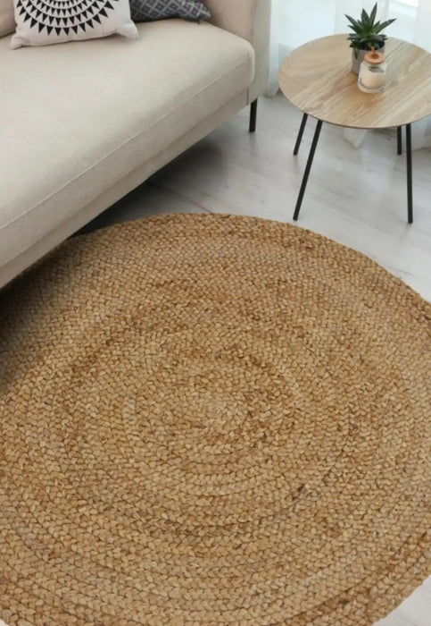 Homemaker indian jute natural Brown, Beige Living Room Natural Fibre Rug.