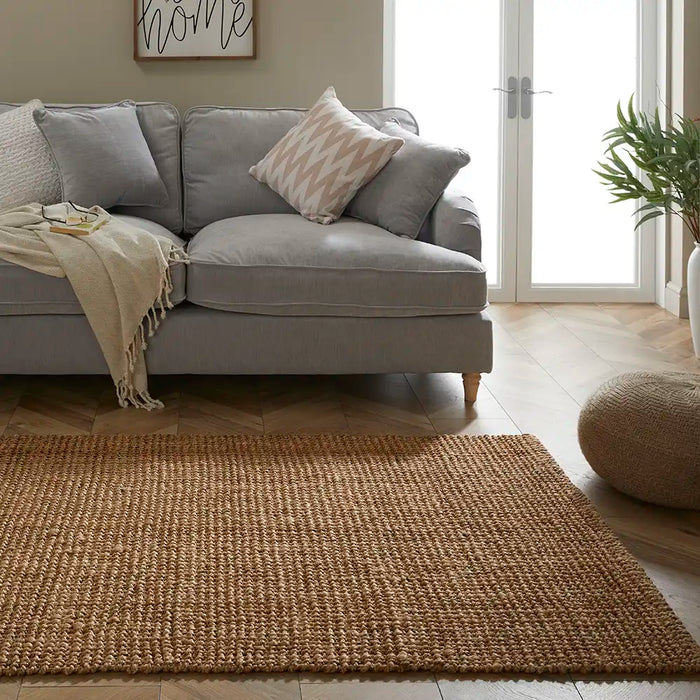 Esselle whitefield boucle natural Brown Living Room Natural Fibre Rug.