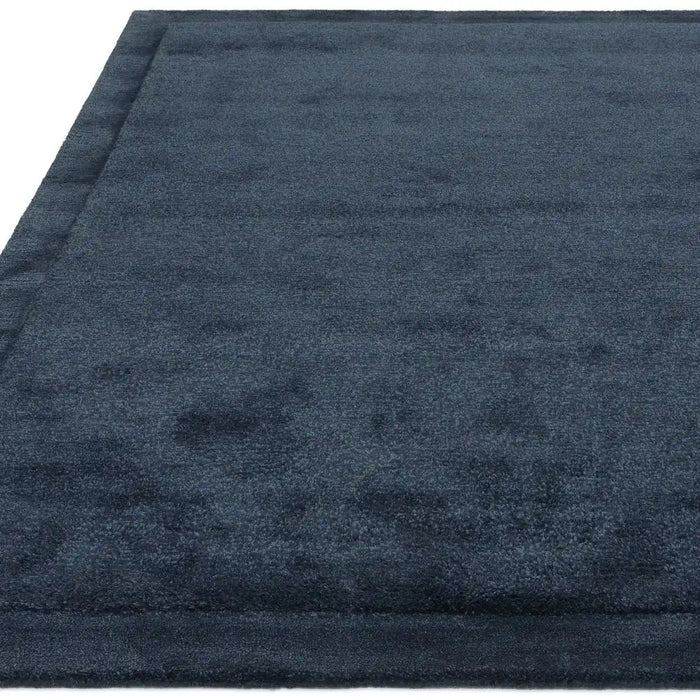 Asiatic rise navy Blue, Navy Living Room Wool Rug.