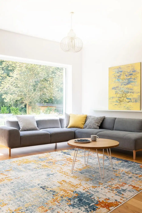 Asiatic nova nv39 illusion ochre Yellow Living Room Rug.