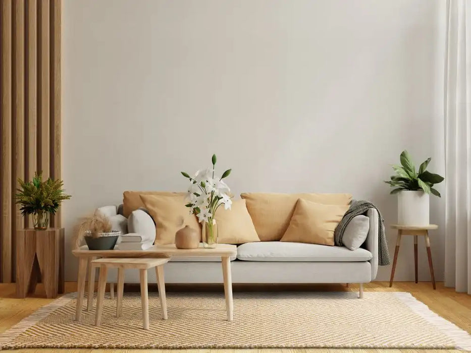 Asiatic vigo ochre Yellow Living Room Wool Rug.