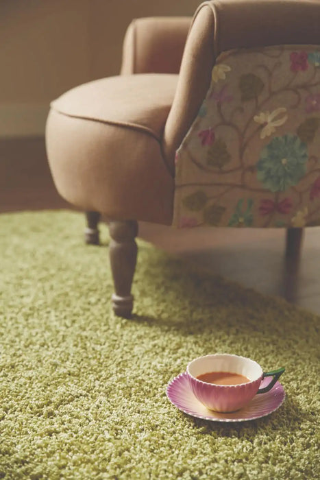 My Mats buddy olive green Green Living Room Shaggy Rug.