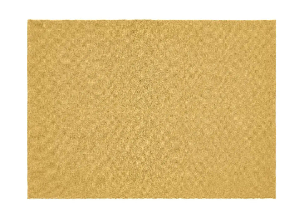Origins hug rug woven plain gold Yellow Living Room Flat Weave Rug.
