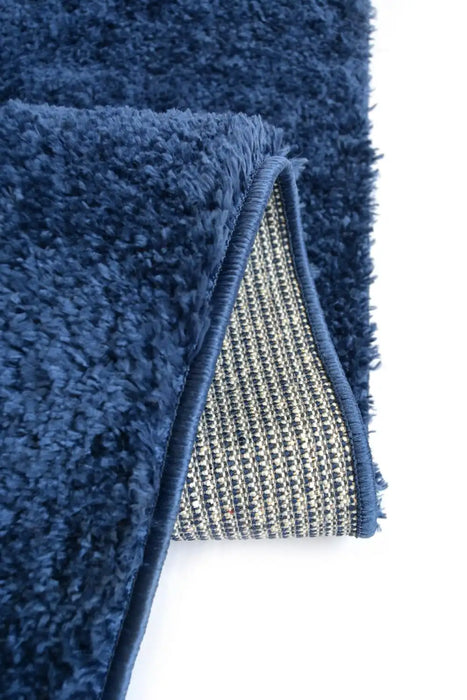 Homemaker snug melrose plain navy Blue, Navy Living Room Geometric Rug.