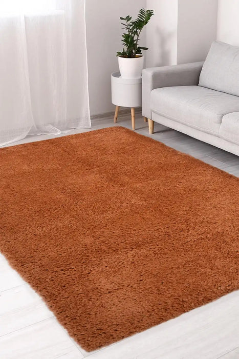 Homemaker snug melrose plain terra Teal Living Room Geometric Rug.