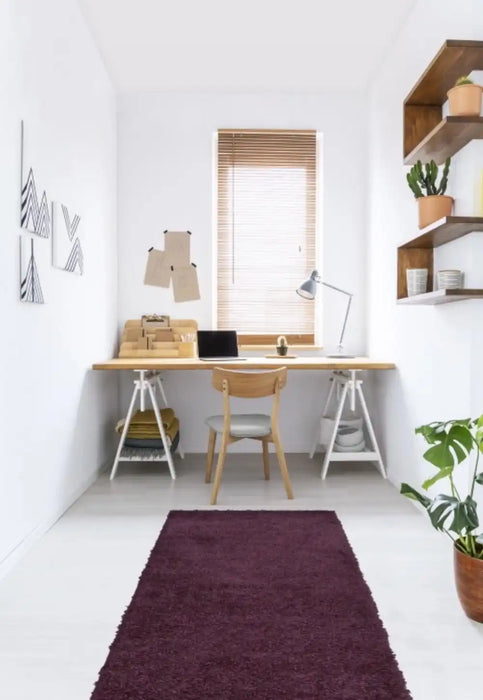 Homemaker jazz shaggy plum Purple Living Room Shaggy Rug.