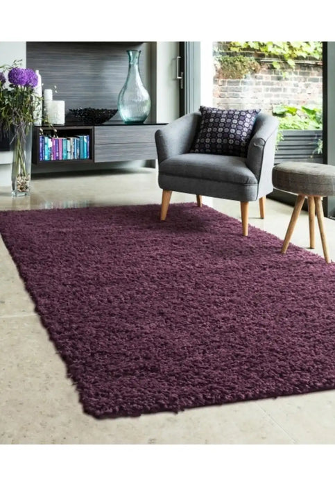 Homemaker jazz shaggy plum Purple Living Room Shaggy Rug.