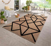 Serdim Rugs harper outdoor prism black Brown, Black Living Room Natural Fibre Rug.