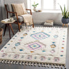 Surya lof pukyu 2300 multicolored Ivory, Multicoloured Living Room Shaggy Rug.