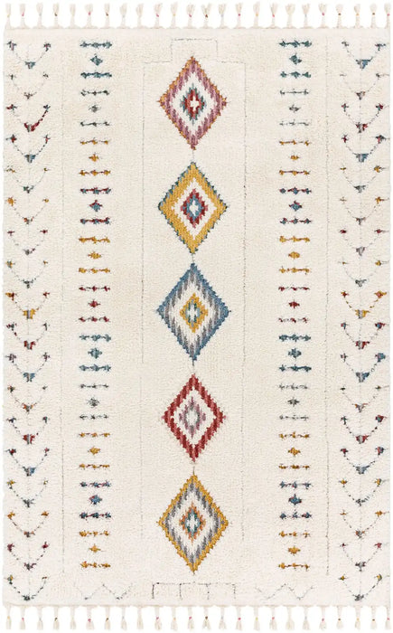 Surya lof pukyu 2303 multicolored Ivory Living Room Shaggy Rug.