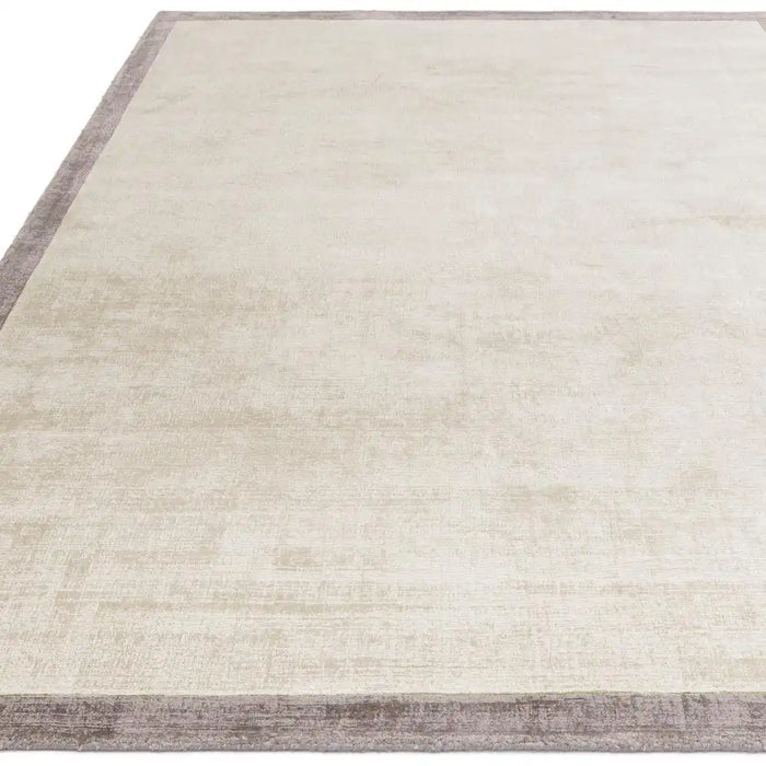 Asiatic blade border putty silver 07 Grey, Ivory Living Room Rug.