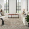 Nourison quarry qua05 beige Beige Living Room Moroccan Rug.