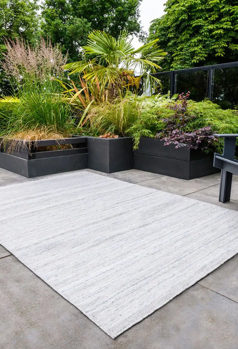 Woven Edge reverie reverie quartz lake blue Grey Living Room Rug.