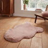Think Rugs super teddy sheepskin rose Pink Living Room Shaggy Rug.