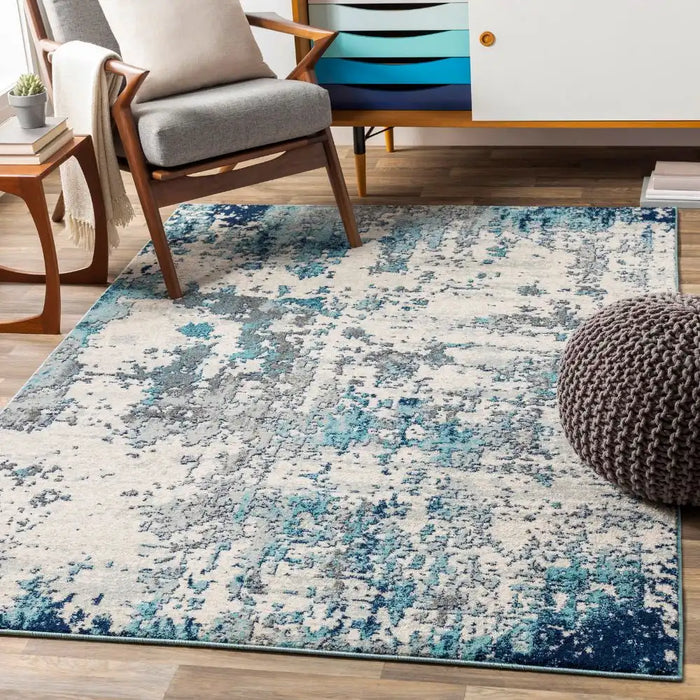 Surya sun sarah 2300 blue Blue Living Room  Rug.
