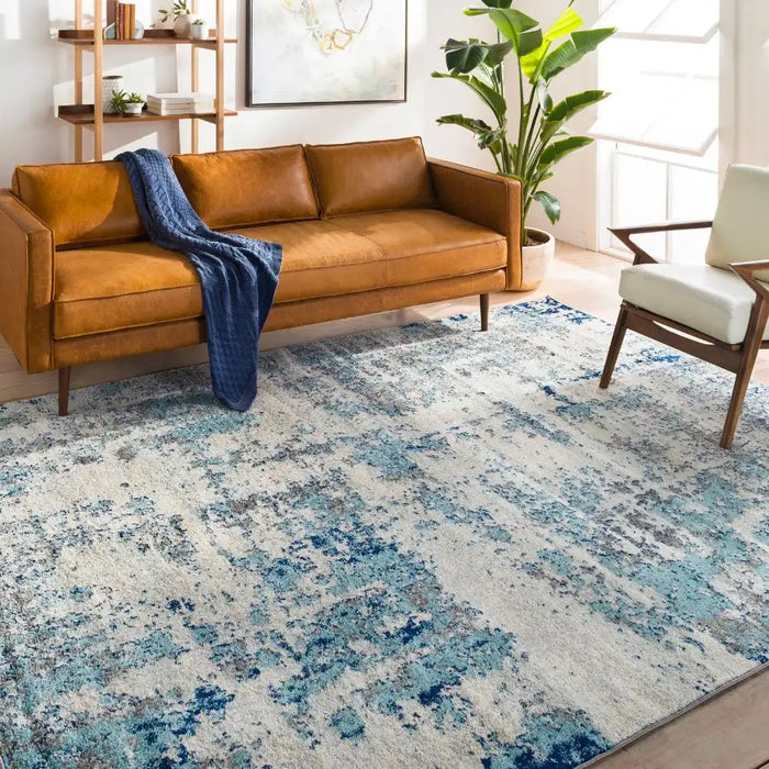 Surya sun sarah 2300 blue Blue Living Room  Rug.