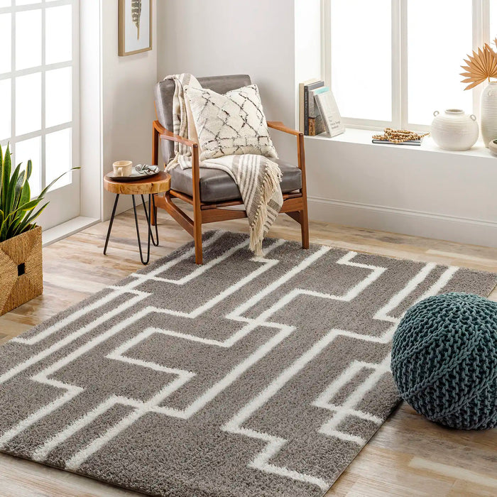Surya marina seraphina 2315 grey Grey Living Room Shaggy Rug.