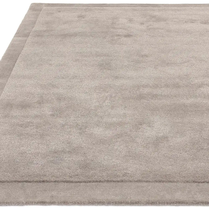 Asiatic rise silver Grey Living Room Wool Rug.
