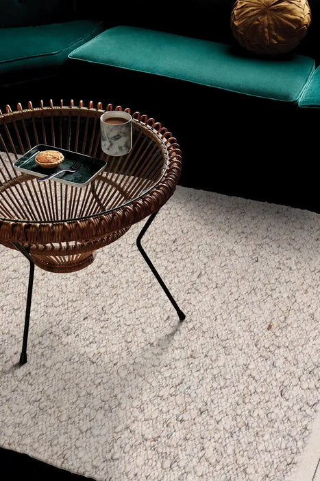 Asiatic elm silver Grey Living Room Wool Rug.