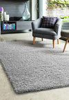 Homemaker jazz shaggy silver Grey Living Room Shaggy Rug.
