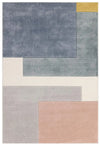 Asiatic sketch sk12 blocks pastel Blue, Pink Living Room  Rug.