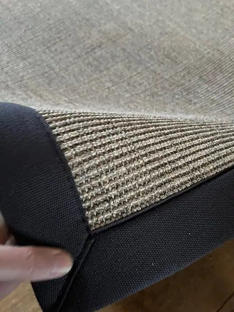 Sisal Rugs boucle sisal spice with charcoal border Grey, Multicoloured Kitchen  Natural Fibre Rug.