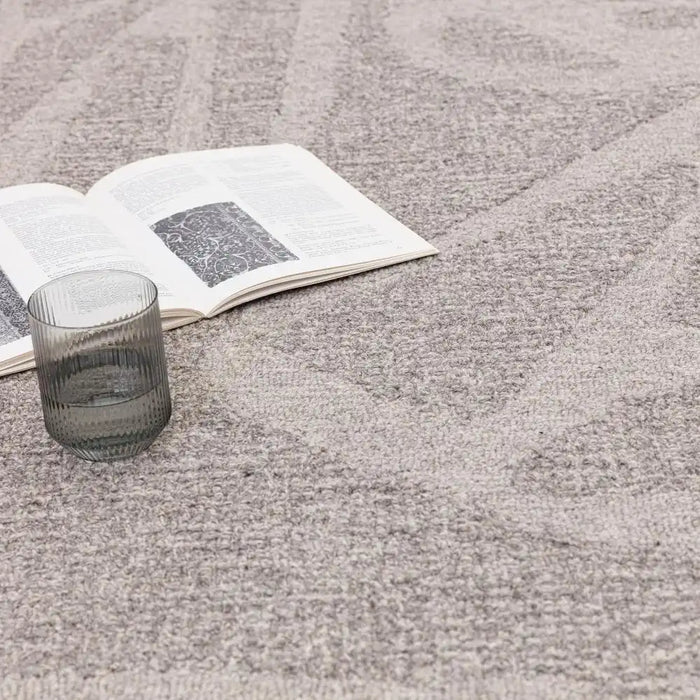 Asiatic loxley stone Grey Living Room Wool Rug.