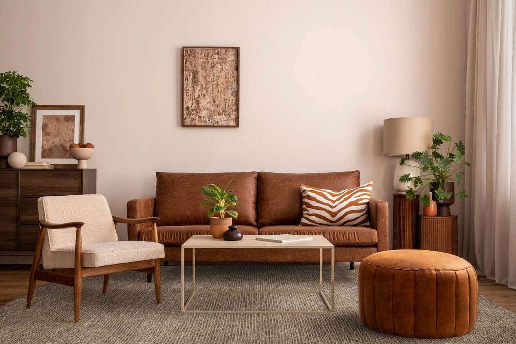 Asiatic mulberry taupe Beige Living Room Rug.