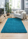 My Mats buddy teal Blue, Teal Living Room Shaggy Rug.