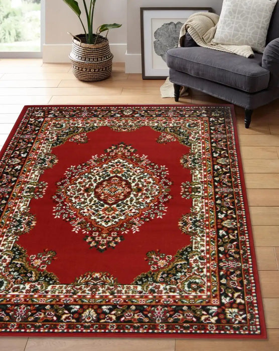 Homemaker maestro traditional red Red Living Room  Rug.