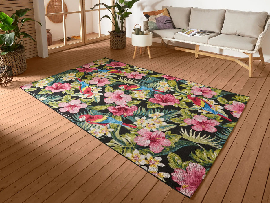 Hanse Home flair tropical feeling Multicoloured Living Room Floral Rug.
