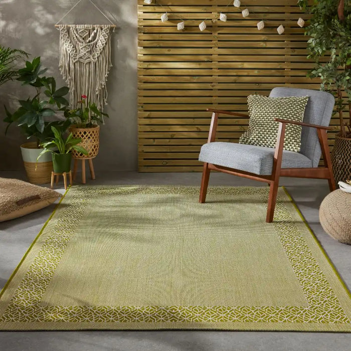 Nourison terrazo trz01 green Green Outdoor Flat Weave Rug.