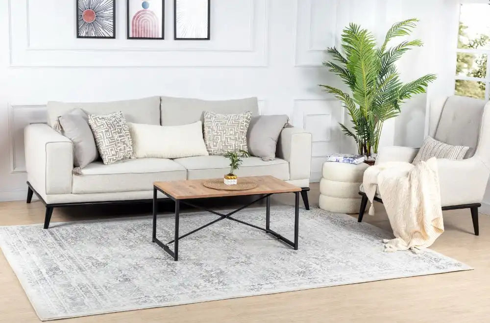 Surya rom vicky 2308 grey Grey Living Room Rug.