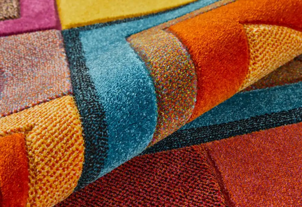 Concept Looms viva viv 104 Multicoloured Living Room Geometric Rug.