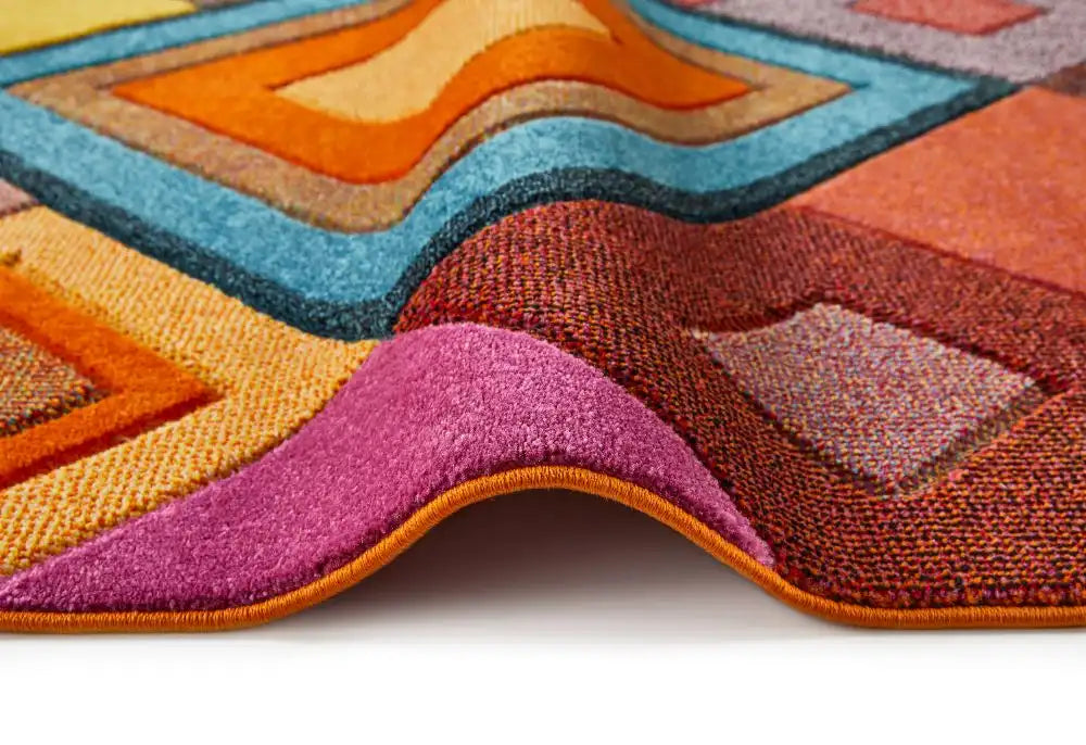 Concept Looms viva viv 104 Multicoloured Living Room Geometric Rug.