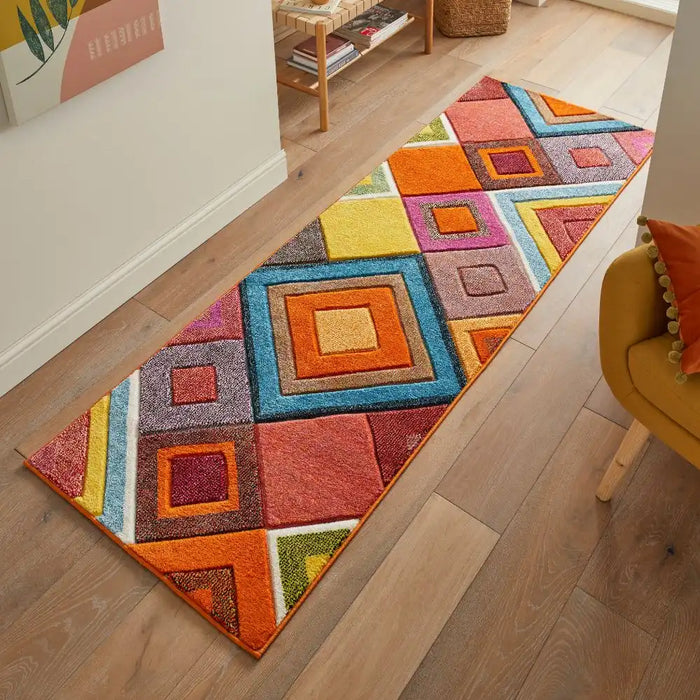 Concept Looms viva viv 104 Multicoloured Living Room Geometric Rug.