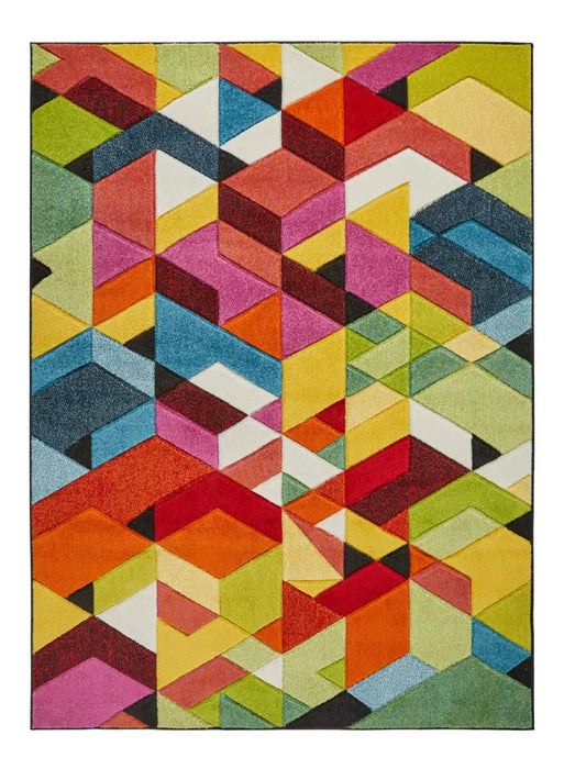 Concept Looms viva viv101 Multicoloured Living Room Geometric Rug.